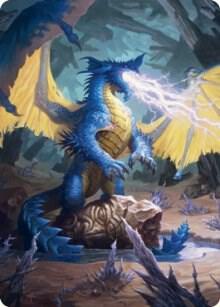 Blue Dragon Art Card 73 (Art Series: Adventures in the Forgotten Realms)  | Good Games Adelaide SA
