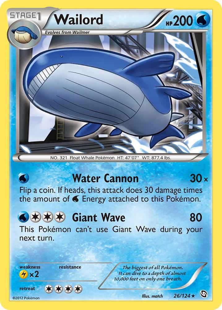 Wailord 26/124 (Dragons Exalted)  - Holofoil | Good Games Adelaide SA