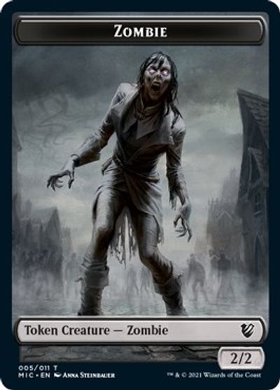 Zombie (005 MIC) // Zombie (005 MID) [Innistrad: Midnight Hunt Commander] | Good Games Adelaide SA