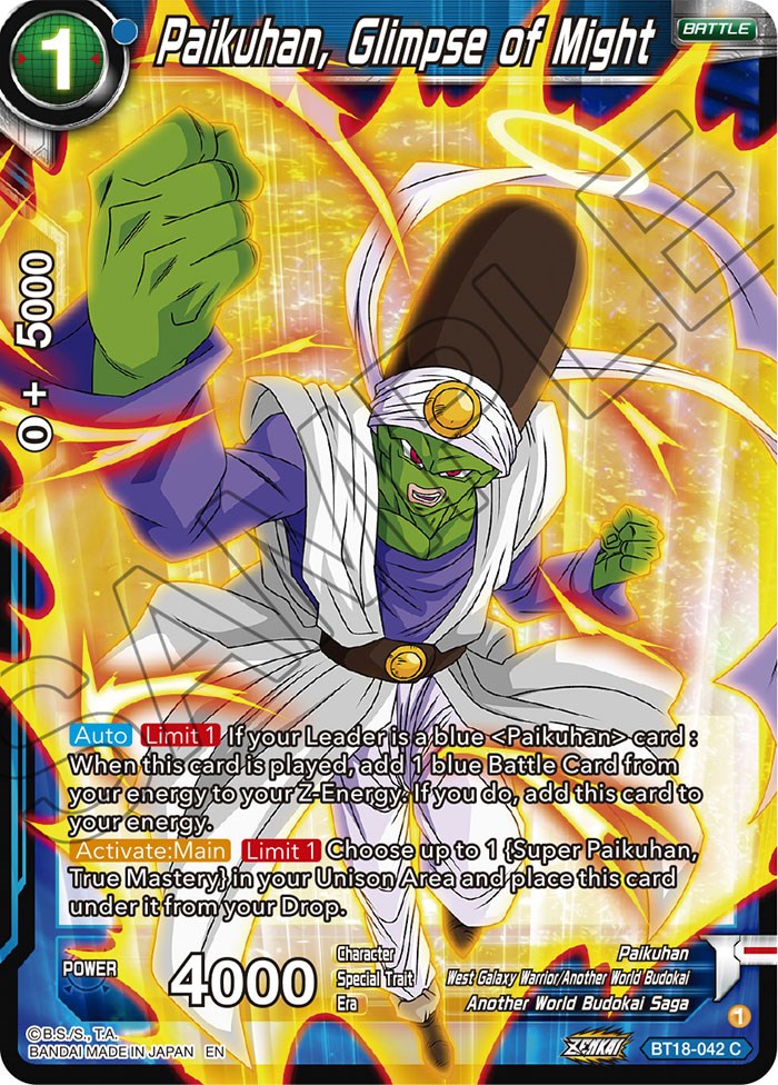 Paikuhan, Glimpse of Might (BT18-042) [Dawn of the Z-Legends] | Good Games Adelaide SA