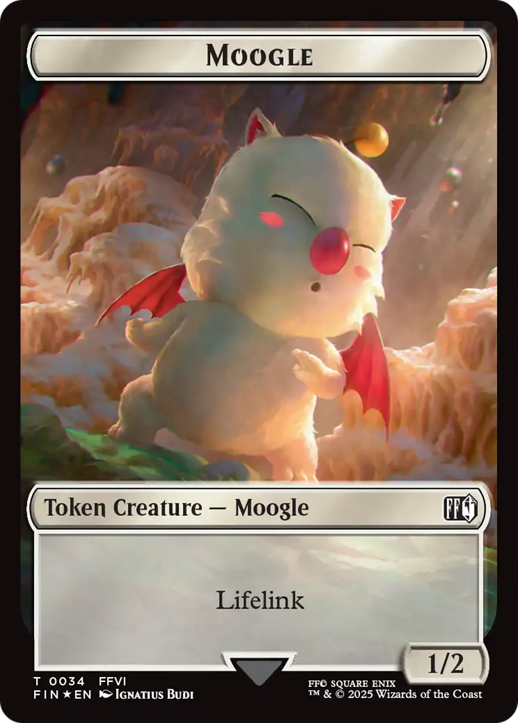 Copy (0025) // Moogle (0034) Double-Sided Token (Surge Foil) [FINAL FANTASY Tokens] | Good Games Adelaide SA