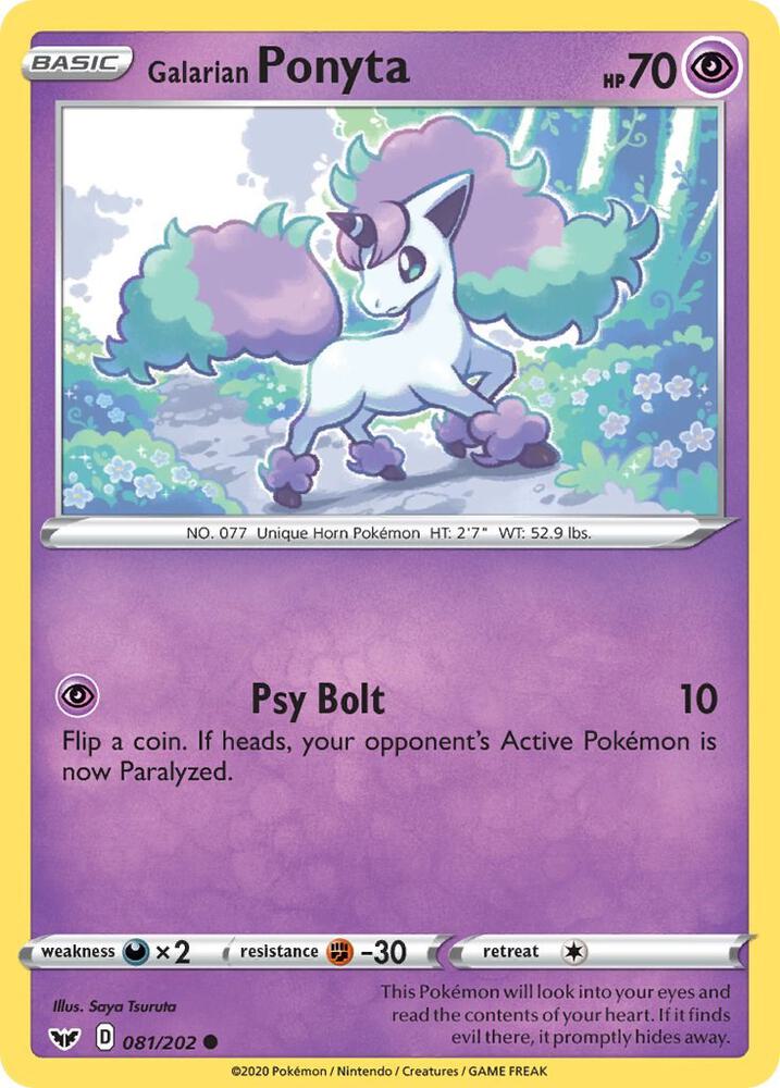 Galarian Ponyta 081/202 (SWSH01: Sword & Shield Base Set)  | Good Games Adelaide SA