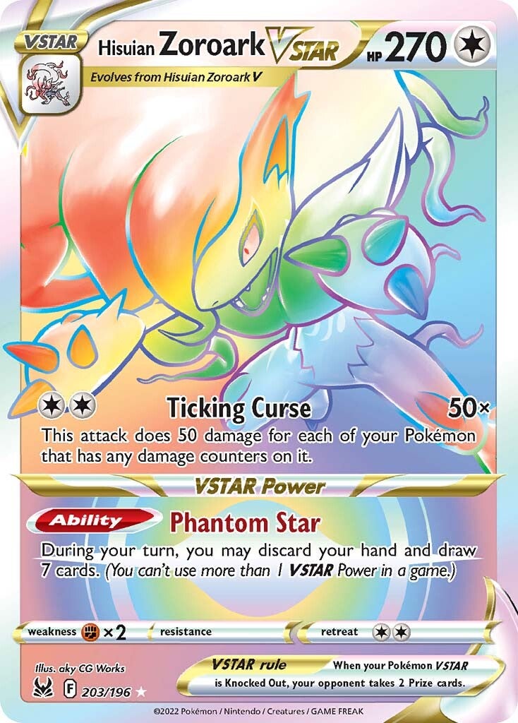 Hisuian Zoroark VSTAR (203/196) [Sword & Shield: Lost Origin] | Good Games Adelaide SA