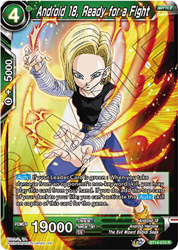 Android 18, Ready for a Fight (BT14-070) [Cross Spirits] | Good Games Adelaide SA