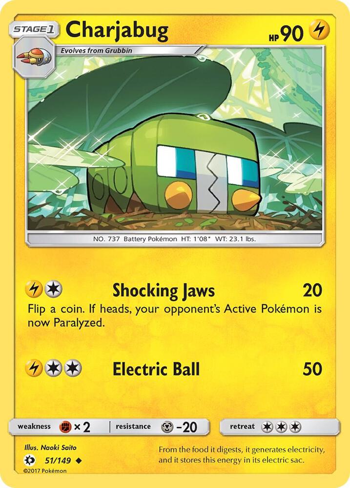 Charjabug 51/149 (SM Base Set)  | Good Games Adelaide SA
