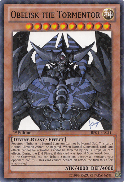 Obelisk the Tormentor [BP01-EN021] Starfoil Rare | Good Games Adelaide SA