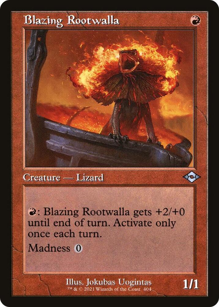 Blazing Rootwalla Retro Frame 404 (Modern Horizons 2)  | Good Games Adelaide SA