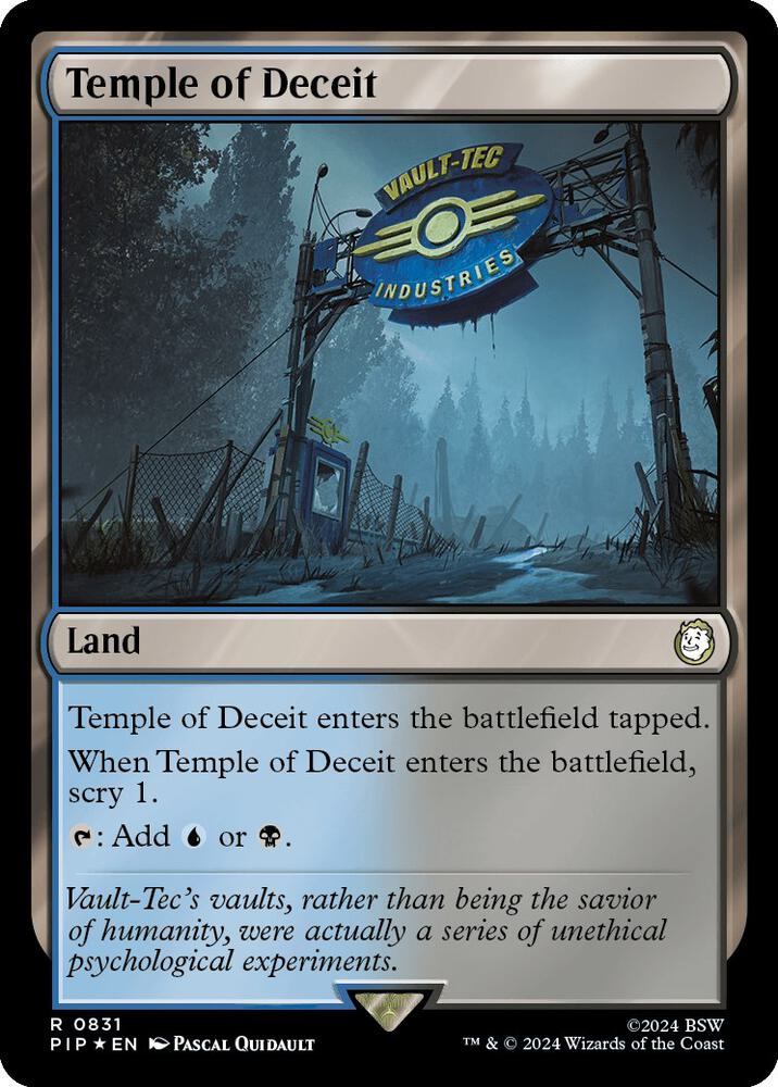Temple of Deceit 831 (Universes Beyond: Fallout)  - Foil | Good Games Adelaide SA
