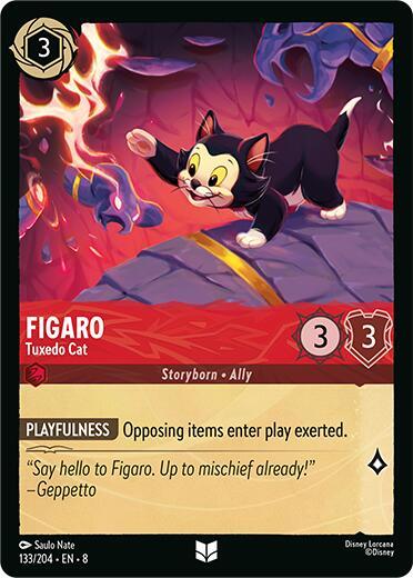Figaro Tuxedo Cat 133/204 (Reign of Jafar)  - Cold Foil | Good Games Adelaide SA