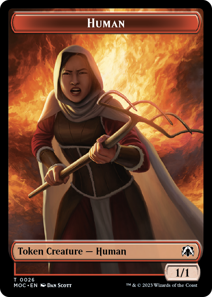 Squid // Human (26) Double-Sided Token [March of the Machine Commander Tokens] | Good Games Adelaide SA