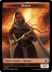 Squid // Human (26) Double-Sided Token [March of the Machine Commander Tokens] | Good Games Adelaide SA