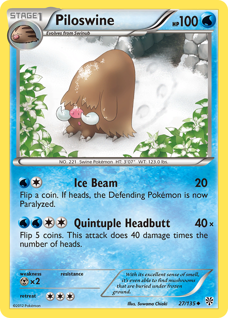 Piloswine (27/135) [Black & White: Plasma Storm] | Good Games Adelaide SA