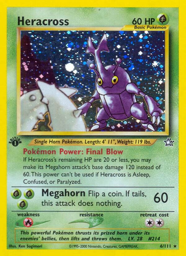 Heracross 006/111 (Neo Genesis)  - 1st Edition Holofoil | Good Games Adelaide SA