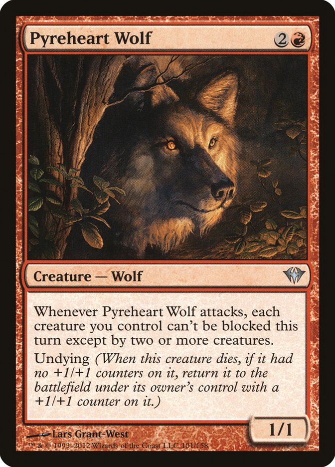 Pyreheart Wolf 101 (Dark Ascension)  - Foil | Good Games Adelaide SA