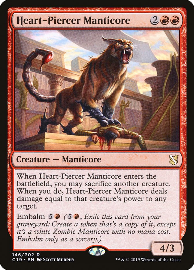 Heart-Piercer Manticore [Commander 2019] | Good Games Adelaide SA