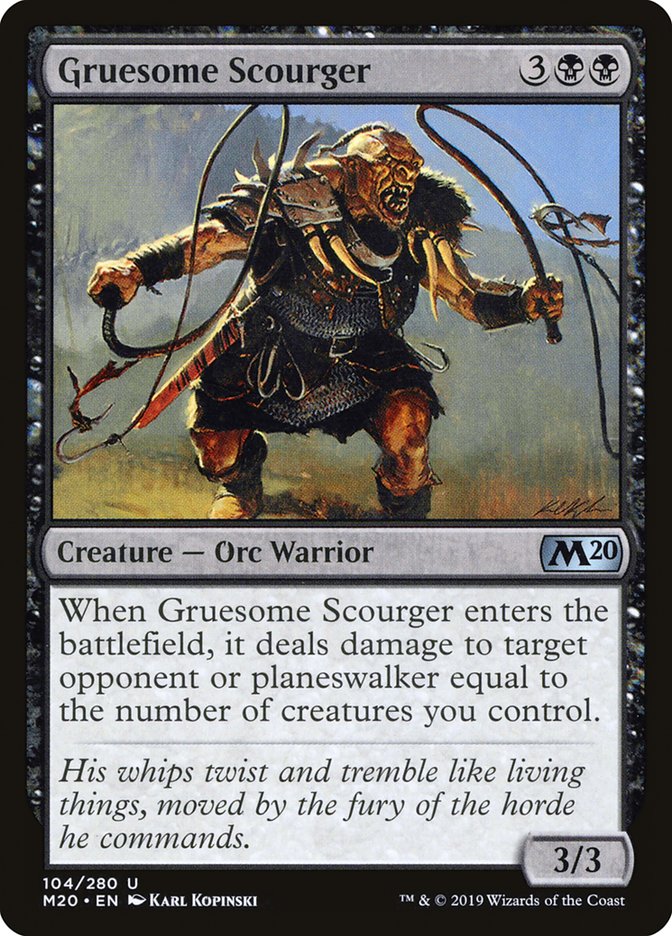 Gruesome Scourger 104 (Core Set 2020)  - Foil | Good Games Adelaide SA