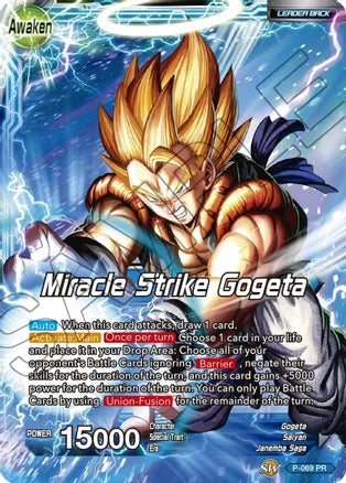 Son Goku & Vegeta // Miracle Strike Gogeta [P-069] | Good Games Adelaide SA