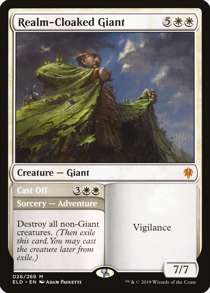 Realm-Cloaked Giant // Cast Off (Promo Pack) [Throne of Eldraine Promos] | Good Games Adelaide SA