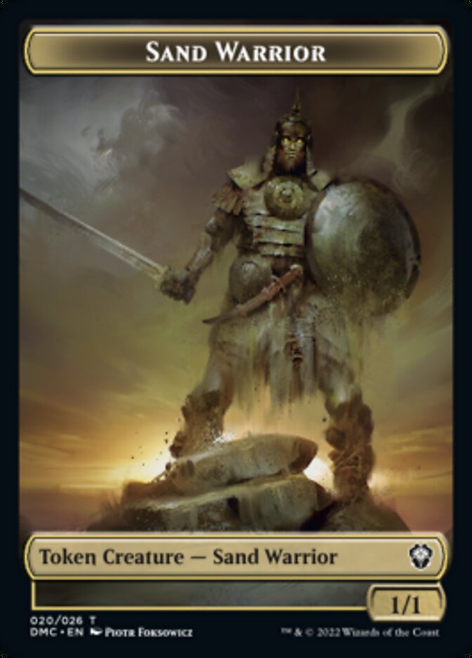 Soldier // Sand Warrior Double-sided Token [Dominaria United Tokens] | Good Games Adelaide SA