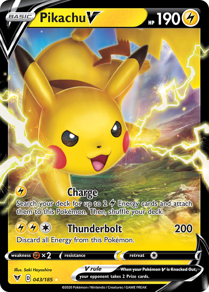 Pikachu V (043/185) [Sword & Shield: Vivid Voltage] | Good Games Adelaide SA