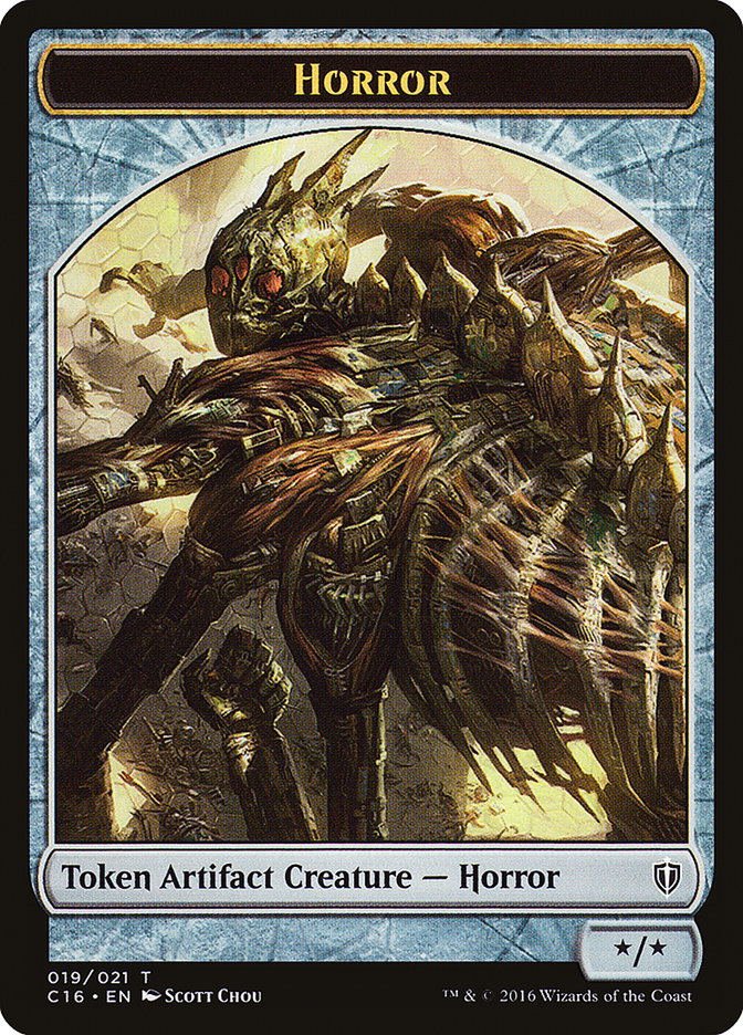 Horror // Thopter Double-sided Token [Commander 2016 Tokens] | Good Games Adelaide SA