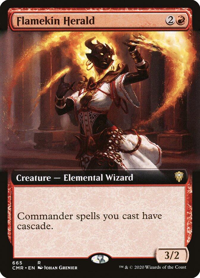 Flamekin Herald 665 (Commander Legends)  - Extended Art Foil | Good Games Adelaide SA