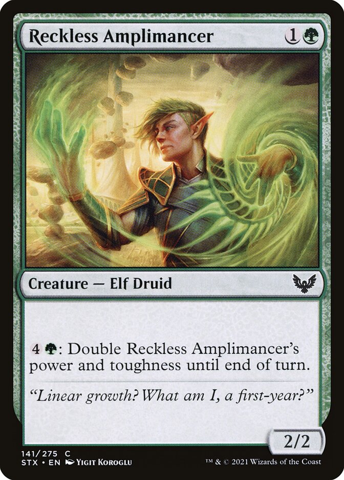Reckless Amplimancer 141 (Strixhaven: School of Mages)  - Foil | Good Games Adelaide SA