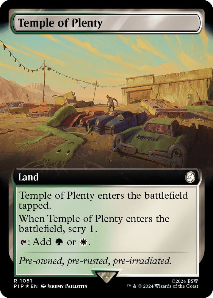 Temple of Plenty 1051 (Universes Beyond: Fallout)  - Foil | Good Games Adelaide SA