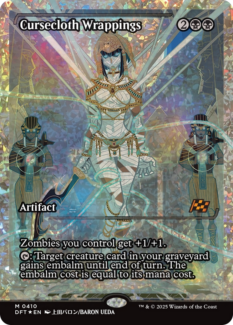 Cursecloth Wrappings (Showcase) (Fracture Foil) [Aetherdrift] | Good Games Adelaide SA