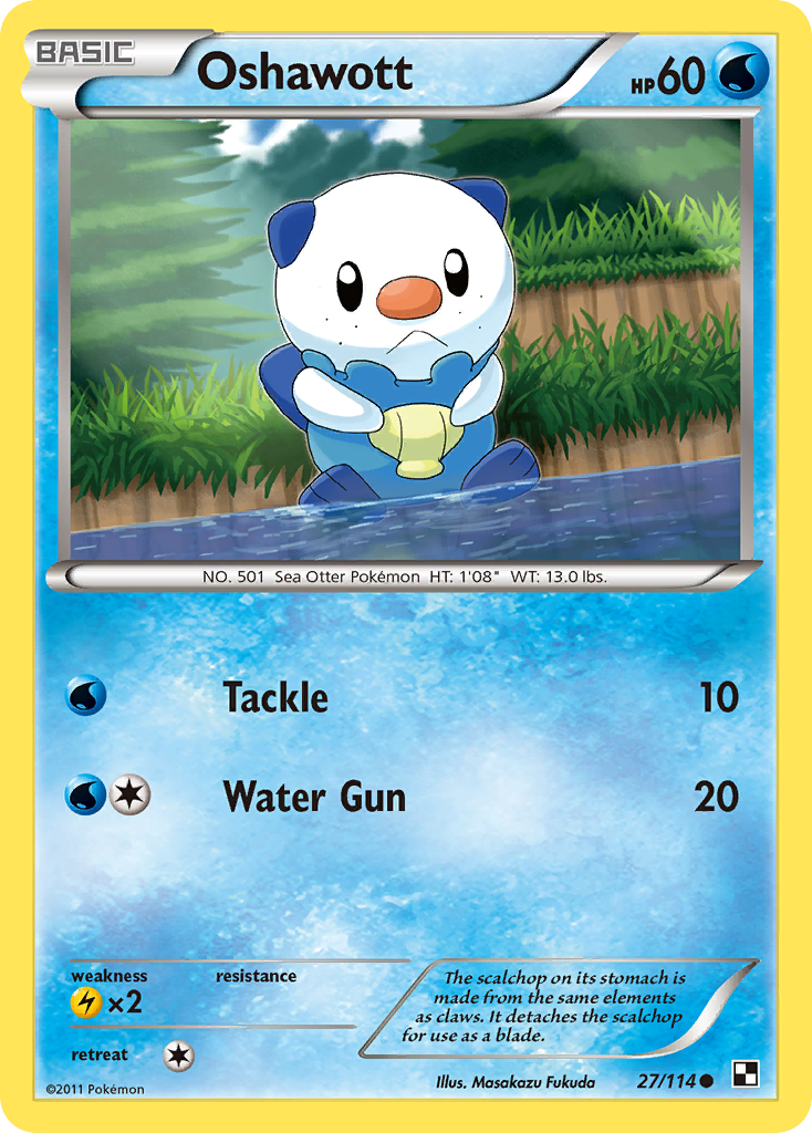 Oshawott (27/114) [Black & White: Base Set] | Good Games Adelaide SA