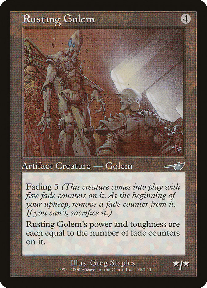 Rusting Golem 138 (Nemesis)  - Foil | Good Games Adelaide SA