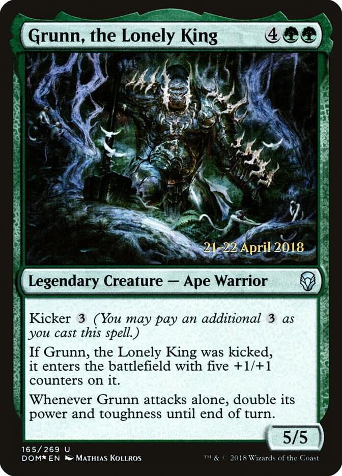 Grunn the Lonely King 165 (Prerelease Cards)  - Foil | Good Games Adelaide SA