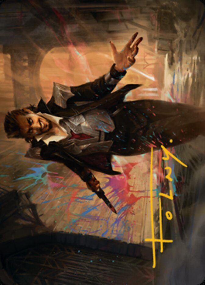 Anhelo, the Painter Art Card (Gold-Stamped Signature) [Streets of New Capenna Art Series] | Good Games Adelaide SA