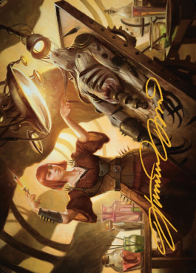 Ashnod, Flesh Mechanist Art Card (Gold-Stamped Signature) [The Brothers' War Art Series] | Good Games Adelaide SA