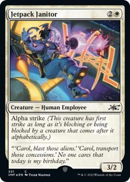 Jetpack Janitor Galaxy Foil 301 (Unfinity)  - Foil | Good Games Adelaide SA
