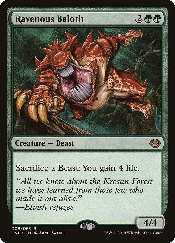 Ravenous Baloth 8 (Duel Decks: Anthology)  | Good Games Adelaide SA