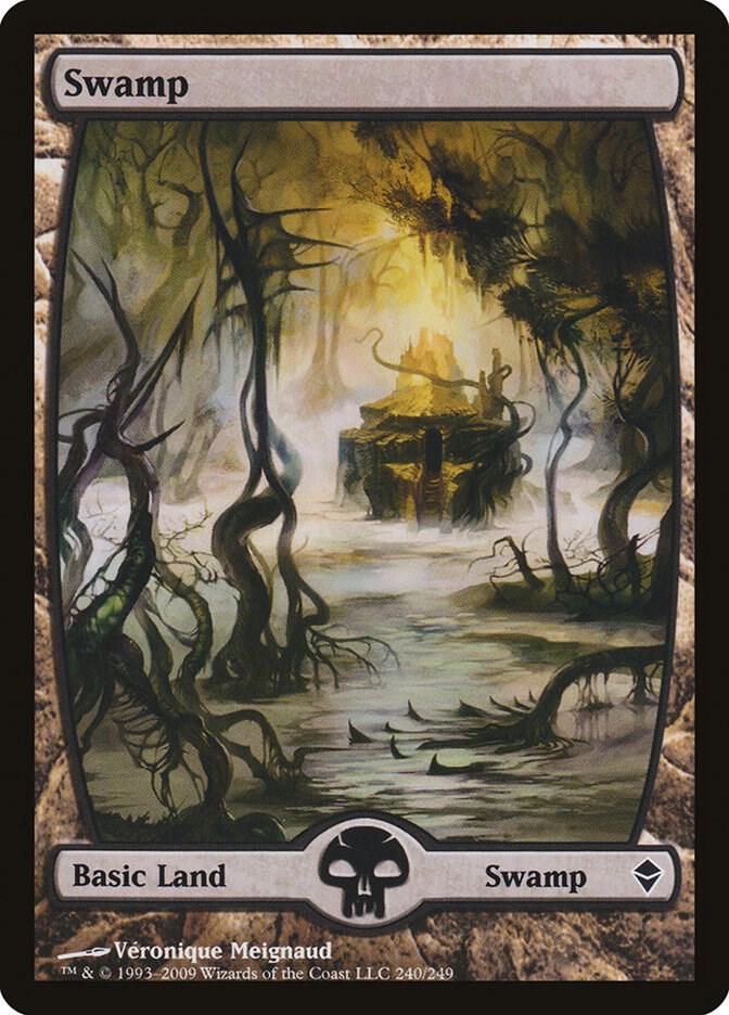 Swamp 240 (Zendikar)  - Full Art Foil | Good Games Adelaide SA