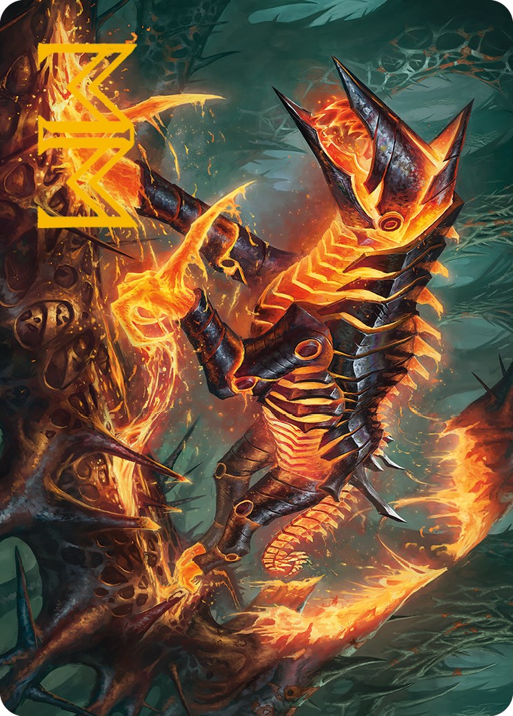 Kuldotha Cackler Art Card (Gold-Stamped Signature) [Phyrexia: All Will Be One Art Series] | Good Games Adelaide SA