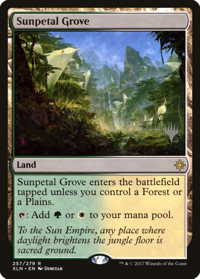 Sunpetal Grove 257 (Promo Pack: Core Set 2020)  - Foil | Good Games Adelaide SA