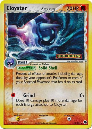 Cloyster (14/101) (Delta Species) (Stamped) [EX: Dragon Frontiers] | Good Games Adelaide SA
