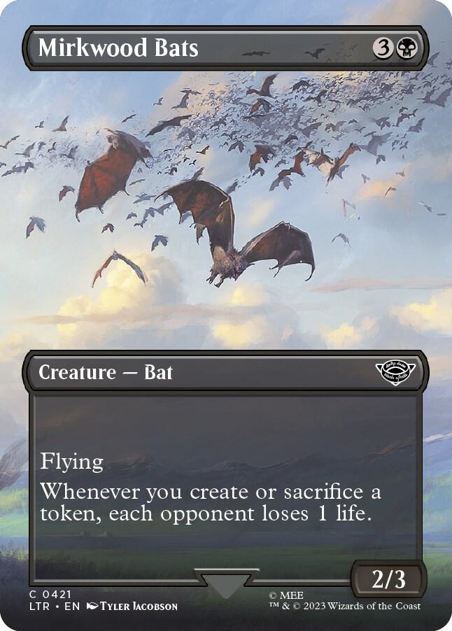 Mirkwood Bats 421 (Universes Beyond: The Lord of the Rings: Tales of Middle-earth)  - Borderless Foil | Good Games Adelaide SA