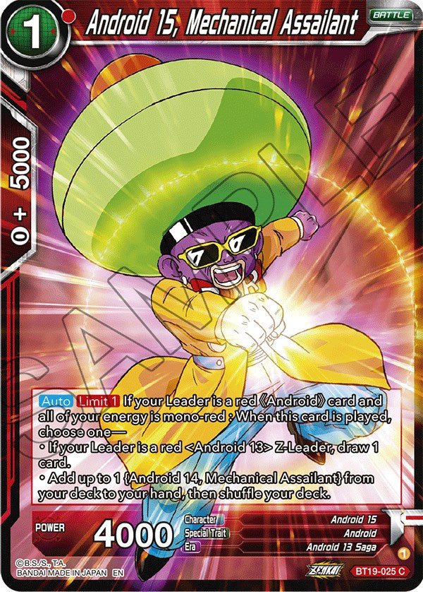 Android 15, Mechanical Assailant (BT19-025) [Fighter's Ambition] | Good Games Adelaide SA