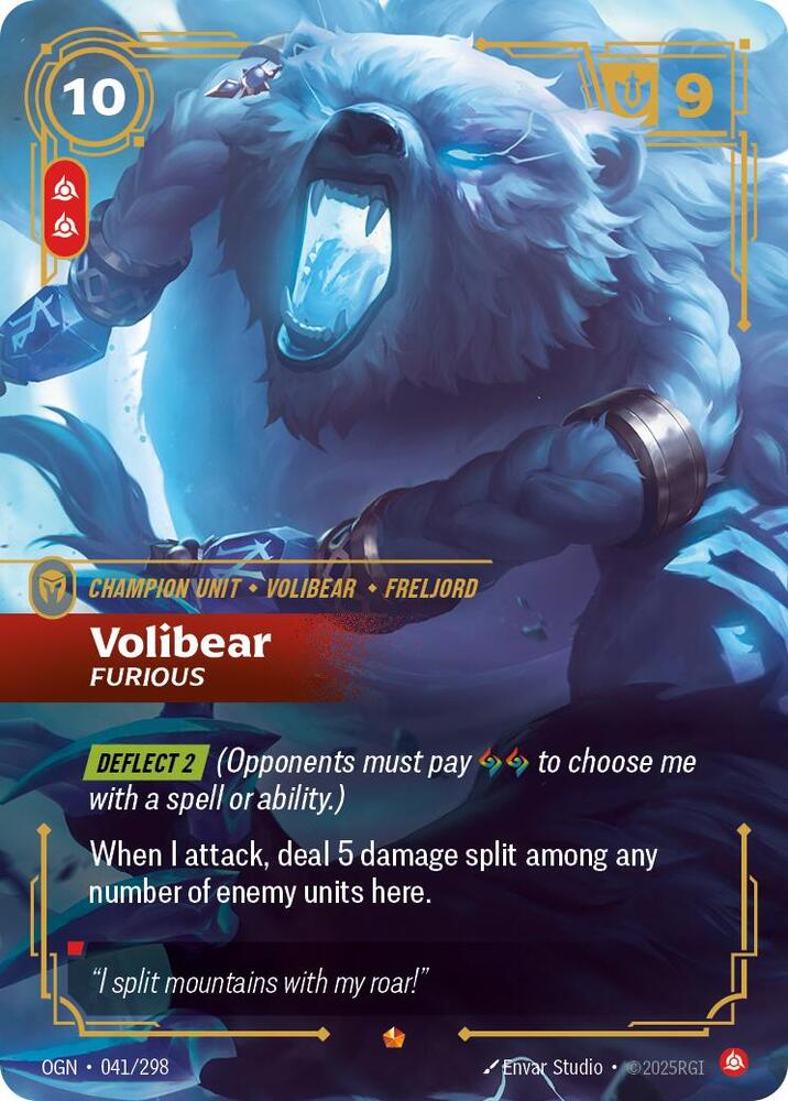 Volibear - Furious 41/298 (Origins)  - Foil | Good Games Adelaide SA