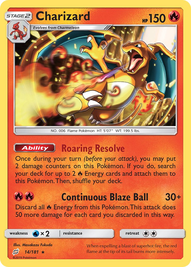 Charizard (14/181) (Theme Deck Exclusive) [Sun & Moon: Team Up] | Good Games Adelaide SA