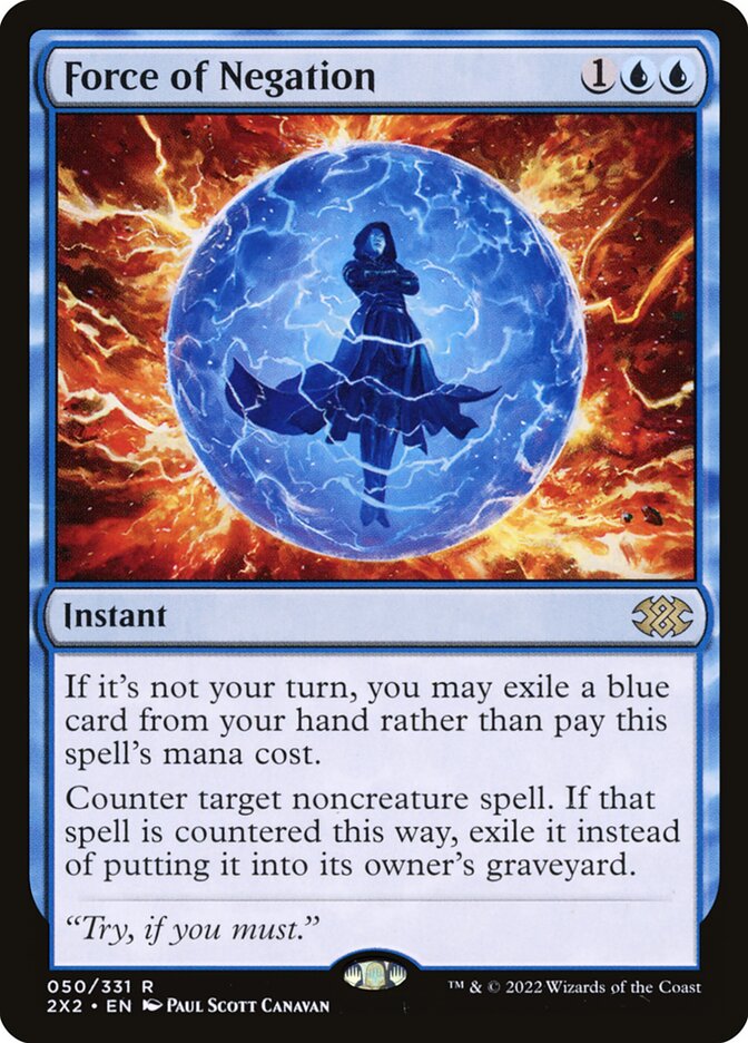 Force of Negation 50 (Double Masters 2022)  - Foil | Good Games Adelaide SA