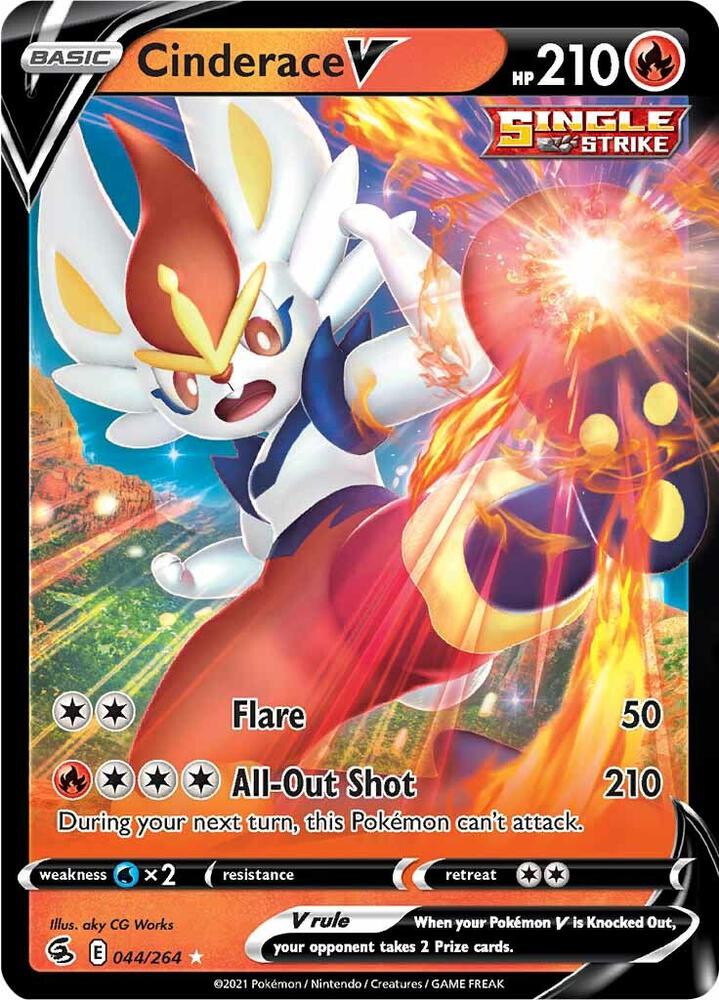 Cinderace V 044/264 (SWSH08: Fusion Strike)  - Holofoil | Good Games Adelaide SA