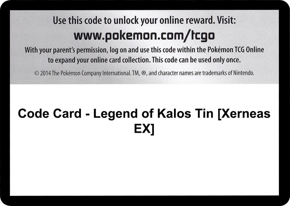 Code Card Legend of Kalos Tin Xerneas EX  (XY Base Set)  | Good Games Adelaide SA