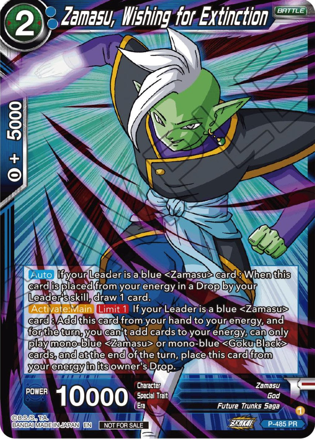 Zamasu, Wishing for Extinction (Zenkai Series Tournament Pack Vol.3) (P-485) [Tournament Promotion Cards] | Good Games Adelaide SA
