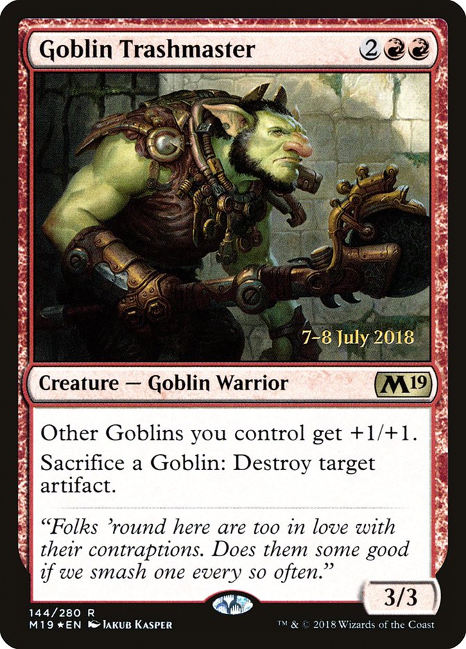 Goblin Trashmaster [Core Set 2019 Promos] | Good Games Adelaide SA