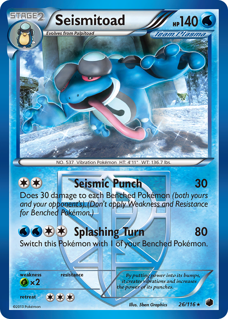 Seismitoad (26/116) [Black & White: Plasma Freeze] | Good Games Adelaide SA